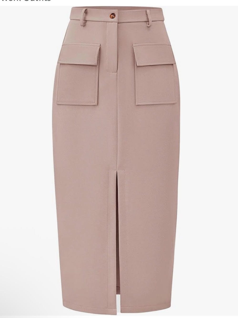 NWT Sz M High-Waist Khaki Cargo Pencil Skirt